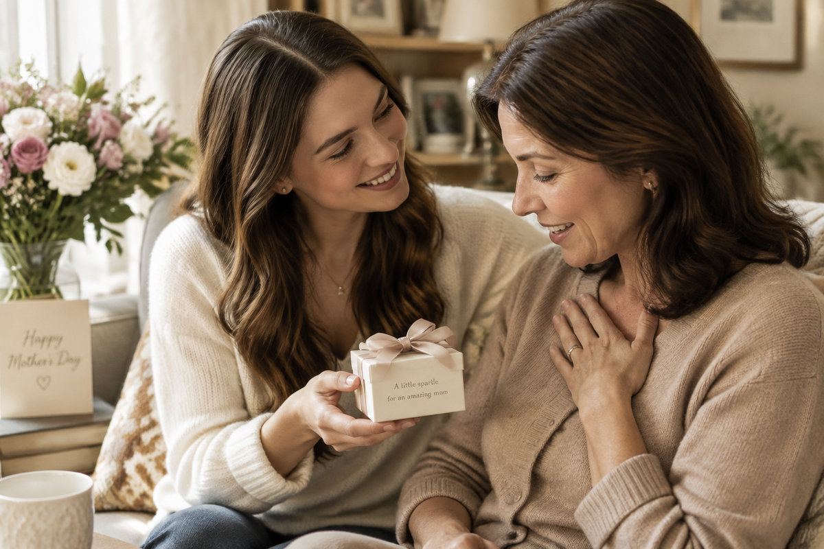Pearl and gemstone jewellery gift ideas for Mother's Day, beautifully presented in gift packaging